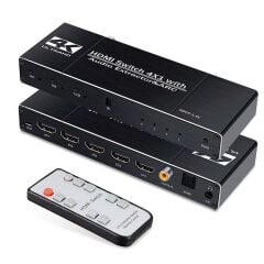 Gplus 4K421A 4 Port 4K HDMI 2.0 HDCP ARC Ses Ayrıştırıcılı Switch