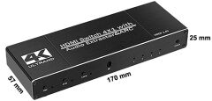 Gplus 4K421A 4 Port 4K HDMI 2.0 HDCP ARC Ses Ayrıştırıcılı Switch