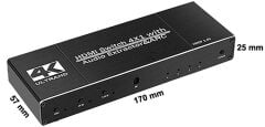 Gplus 4K421A 4 Port 4K HDMI 2.0 HDCP ARC Ses Ayrıştırıcılı Switch