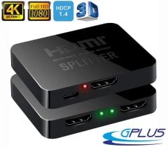 Gplus 4KHD102M HDMI 2 Port 4K Ultra HD 2160p HDCP Mini Splitter