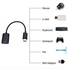 Gplus TC315 Macbook Telefon Tablet Uyumlu USB 3.0 to Type-C OTG Siyah