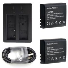 Eken 2 Adet PG1050 Batarya ve Çiftli Pil Şarj İstasyonu 3lü Set