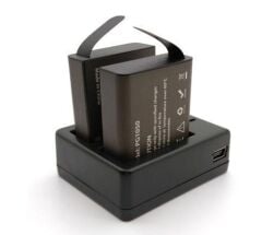 Eken 2 Adet PG1050 Batarya ve Çiftli Pil Şarj İstasyonu 3lü Set