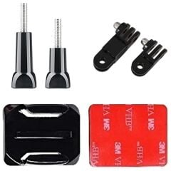 Gplus BS06K 6 Parça Oval Zemin Kavisli Yüzey 3 Yollu Aksiyon Kamera Uyumlu 3M Yapışkanlı Motor Kask Bağlantı Seti