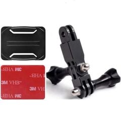 Gplus BS06K 6 Parça Oval Zemin Kavisli Yüzey 3 Yollu Aksiyon Kamera Uyumlu 3M Yapışkanlı Motor Kask Bağlantı Seti