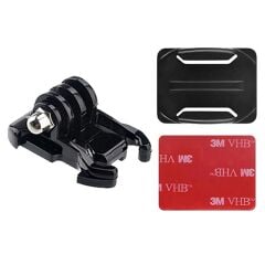 Gplus BS02KH 3 Parça Oval Zemin Kavisli Yüzey Hızlı Tak Aksiyon Kamera 3M Yapışkan Motor Kask Bağlantı Seti