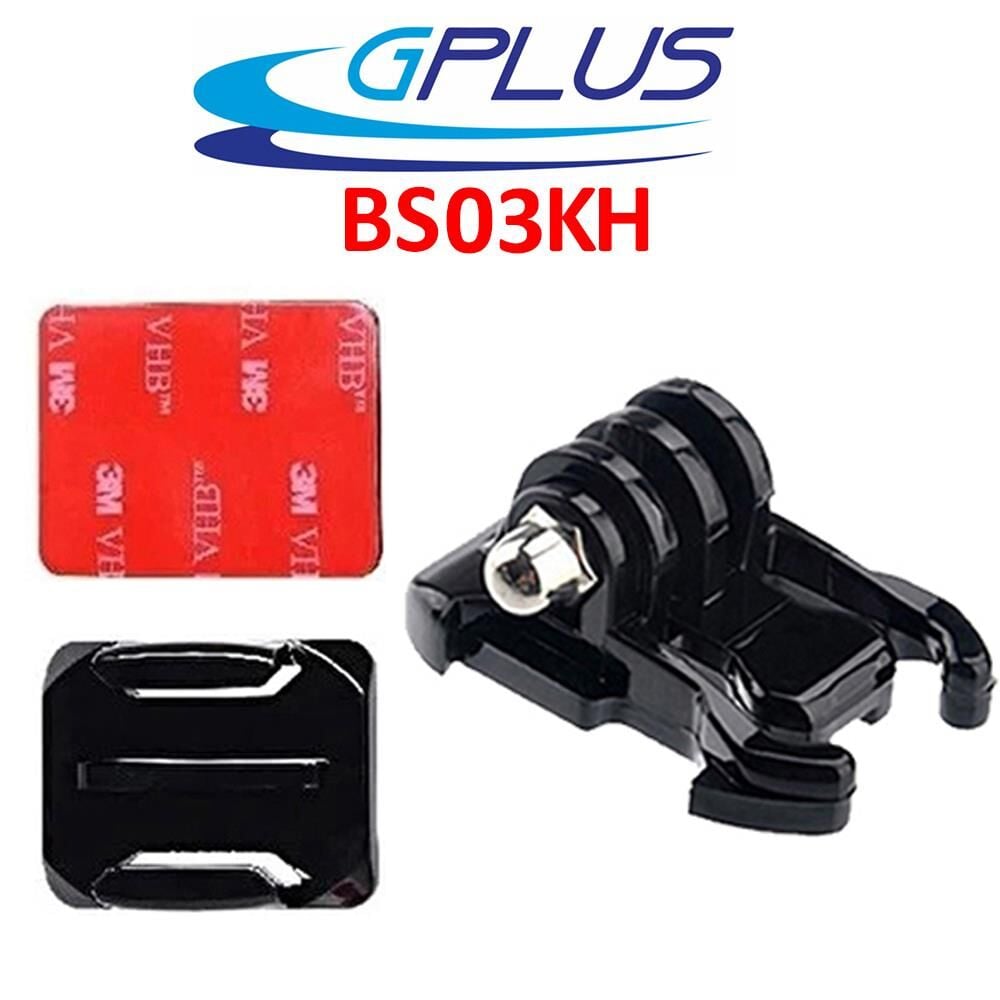 Gplus BS02KH 3 Parça Oval Zemin Kavisli Yüzey Hızlı Tak Aksiyon Kamera 3M Yapışkan Motor Kask Bağlantı Seti