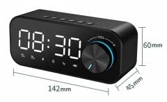 Gplus B126 Bluetooth 5.0 Çift Alarmlı Radyolu Dijital Masa Saati