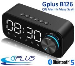 Gplus B126 Bluetooth 5.0 Çift Alarmlı Radyolu Dijital Masa Saati