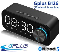 Gplus B126 Bluetooth 5.0 Çift Alarmlı Radyolu Dijital Masa Saati