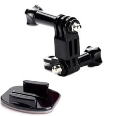 Gplus BS06Y 6 Parça Flat Zemin Düz Yüzey 3 Yollu Aksiyon Kamera Uyumlu 3M Yapışkan Motor Kask Bağlantı Seti