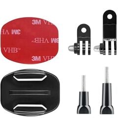 Gplus BS06Y 6 Parça Flat Zemin Düz Yüzey 3 Yollu Aksiyon Kamera Uyumlu 3M Yapışkan Motor Kask Bağlantı Seti