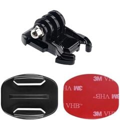 Gplus BS02YH 3 Parça Flat Zemin Düz Yüzey Hızlı Tak Aksiyon Kamera 3M Yapışkanlı Motor Kask Bağlantı Seti