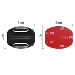 Gplus BS01Y 2 Parça Flat Zemin Düz Yüzey Aksiyon Kamera Uyumlu 3M Yapışkanlı Motor Kask Bağlantı Aparatı