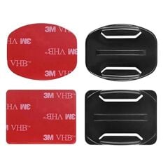 Gplus BS04KY 4 Parça Oval Eğimli Yüzey ve Flat Düz Zemin Aksiyon Kamera Uyumlu 3M Yapışkan Motor Kask Bağlantı Seti