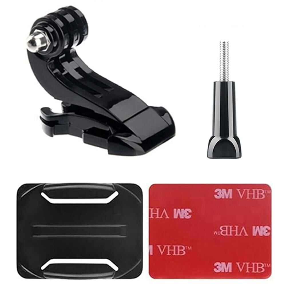Gplus BS04KVJ 4 Parça Oval Zemin Eğimli Yüzey Vidalı J-Hook Hızlı Tak 3M Yapışkan Motor Kask Bağlantı Seti