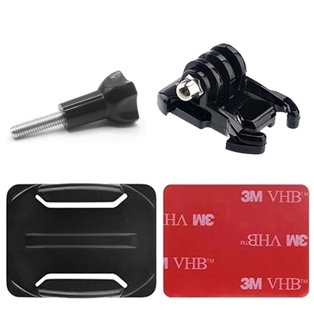 Gplus BS04KVH 4 Parça Oval Zemin Eğimli Yüzey Vidalı Hızlı Tak Aksiyon Kamera Uyumlu 3M Yapışkanlı Motor Kask Bağlantı Base Seti