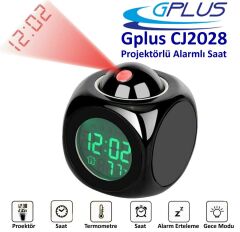 Gplus CJ2028 Projektörlü Termometreli Alarmlı Konuşan Masa Saati