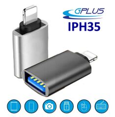 Gplus IPH35 OTG Apple iPhone iPad Lightning to USB 3.0 Çevirici Gümüş