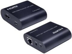 Gplus FHD6015A 60 Metre HDMI Extender+Ses Cat6 TX RX Alıcı Verici