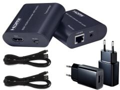 Gplus FHD6015A 60 Metre HDMI Extender+Ses Cat6 TX RX Alıcı Verici