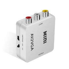 Gplus AV2VGA RCA AV VGA Dönüştürücü Çevirici Mini Audio Switch