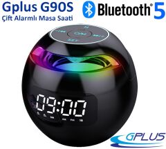 4x5*** Gplus G90S Radyolu Çift Alarmlı Dijital Göstergeli Bluetooth 5.0 Çok Fonksiyonlu Şarj Edilebilir Hoparlörlü Masa Saati