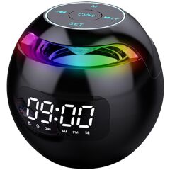 4x5*** Gplus G90S Radyolu Çift Alarmlı Dijital Göstergeli Bluetooth 5.0 Çok Fonksiyonlu Şarj Edilebilir Hoparlörlü Masa Saati