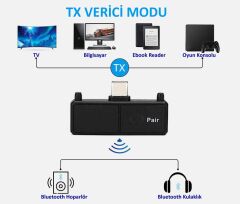 Gplus SW01 Playstation PS5 Xbox Nintendo Oyuncu Bluetooth Kulaklık Uyumlu Transmitter Ses Aktarım
