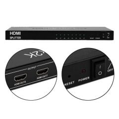 8 Port HDMI Splitter Çoğaltıcı 4K UHD 2160p v1.4 3D 1080p 4K108