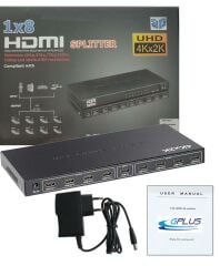 Gplus 4K108 HDMI Splitter 8 Port 4K Ultra HD 3D Görüntü Çoklayıcı