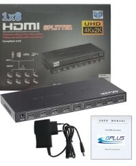 Gplus 4K108 HDMI Splitter 8 Port 4K Ultra HD 3D Görüntü Çoklayıcı