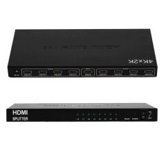 8 Port HDMI Splitter 4K UHD 2160p v1.4 Metal Kasa Çoğaltıcı 4K108