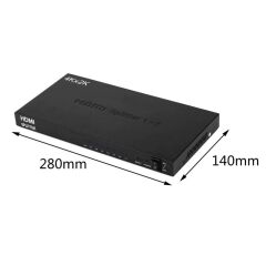 8 Port HDMI Splitter 4K UHD 2160p v1.4 Metal Kasa Çoğaltıcı 4K108
