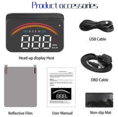 Gplus M11 HUD OBD2 GPS 48 Fonksiyonlu Veri Ekranı Head Up Display