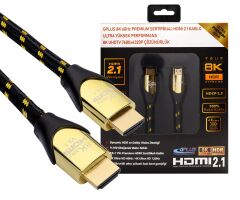 Gplus 8K 60Hz 48 Gbps HDCP 2.3 HDMI 2.1 eARC 26 AWG Örgülü Kablo 10 Metre