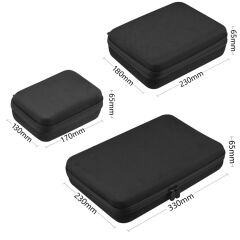 Gplus Gopro 12 Sjcam SJ4000 Eken H9R Aksiyon Kamera Uyumlu Darbeye Dayanıklı Su Geçirmez Eva Hardcase Aksiyon Kamera Taşıma Çantası Gplus GP83 Küçük Boy Gplus GP102 Orta Boy Gplus GP110 Büyük Boy