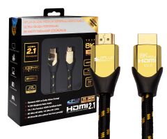 Gplus 8K 60Hz 48 Gbps HDCP 2.3 HDMI 2.1 eARC 26 AWG Örgülü Kablo 3 Metre
