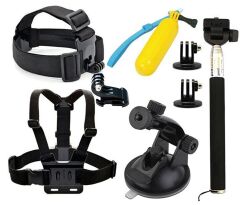 ST009 Asiyon Kamera Eken Sjcam Gopro Uyumlu 9 Parça Aksesuar Seti