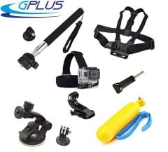 ST009 Asiyon Kamera Eken Sjcam Gopro Uyumlu 9 Parça Aksesuar Seti