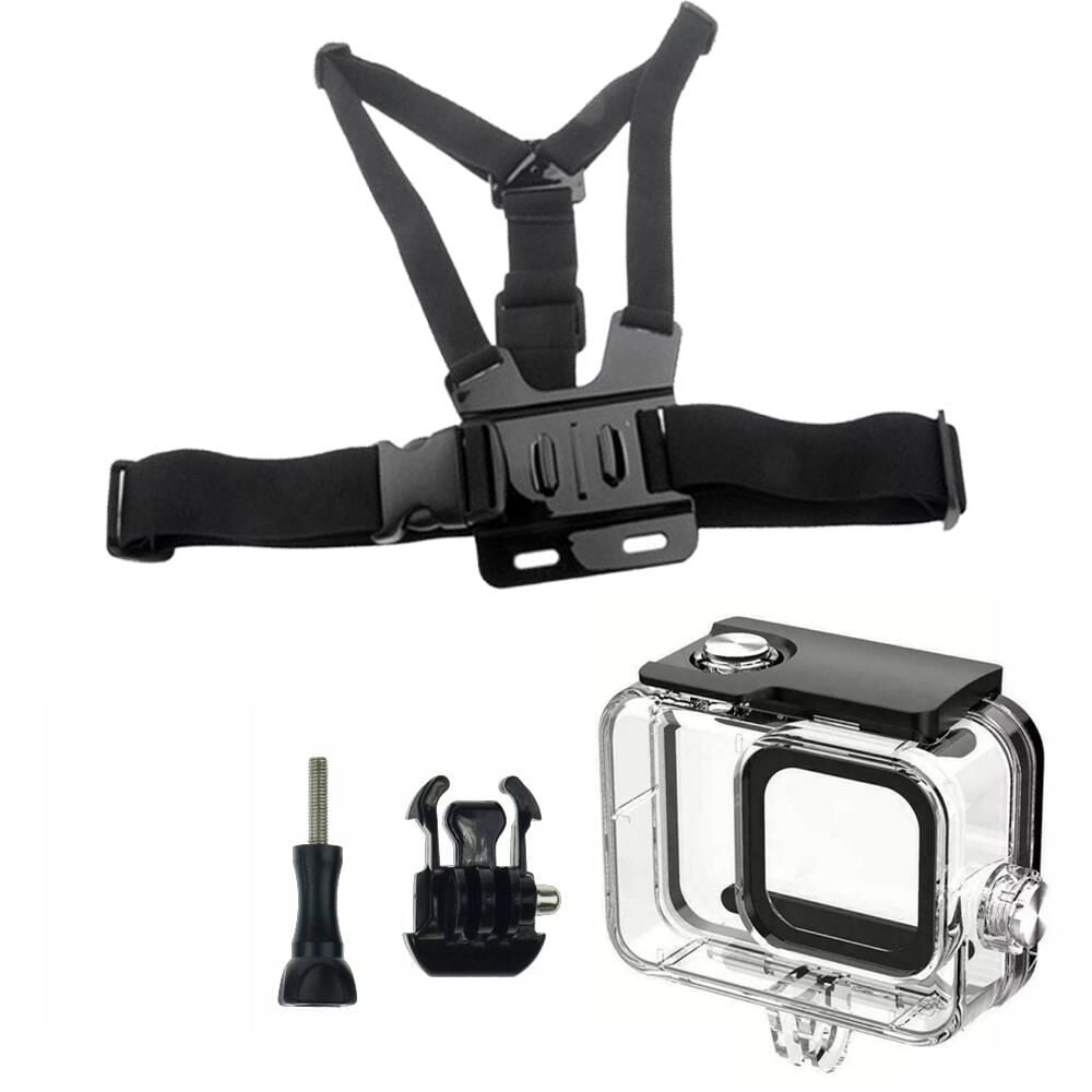 Gopro Hero 13 Hero 12 Muhafaza ve Göğüs Kemeri 4 Parça Set GO209