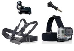 Gopro Eken Sjcam Kafa Bandı Göğüs Kemeri 10 Parça Set Gplus ST010